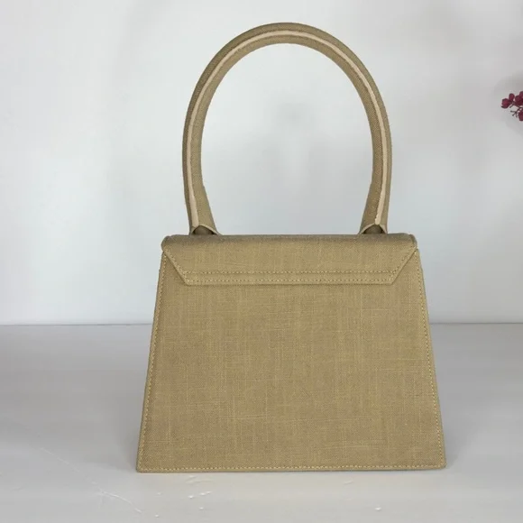 JACQUEMUS Le Chiquito Grand in Dark Linen & Jacquemus Navy Coin Card Zip Wallet - Picture 8 of 13